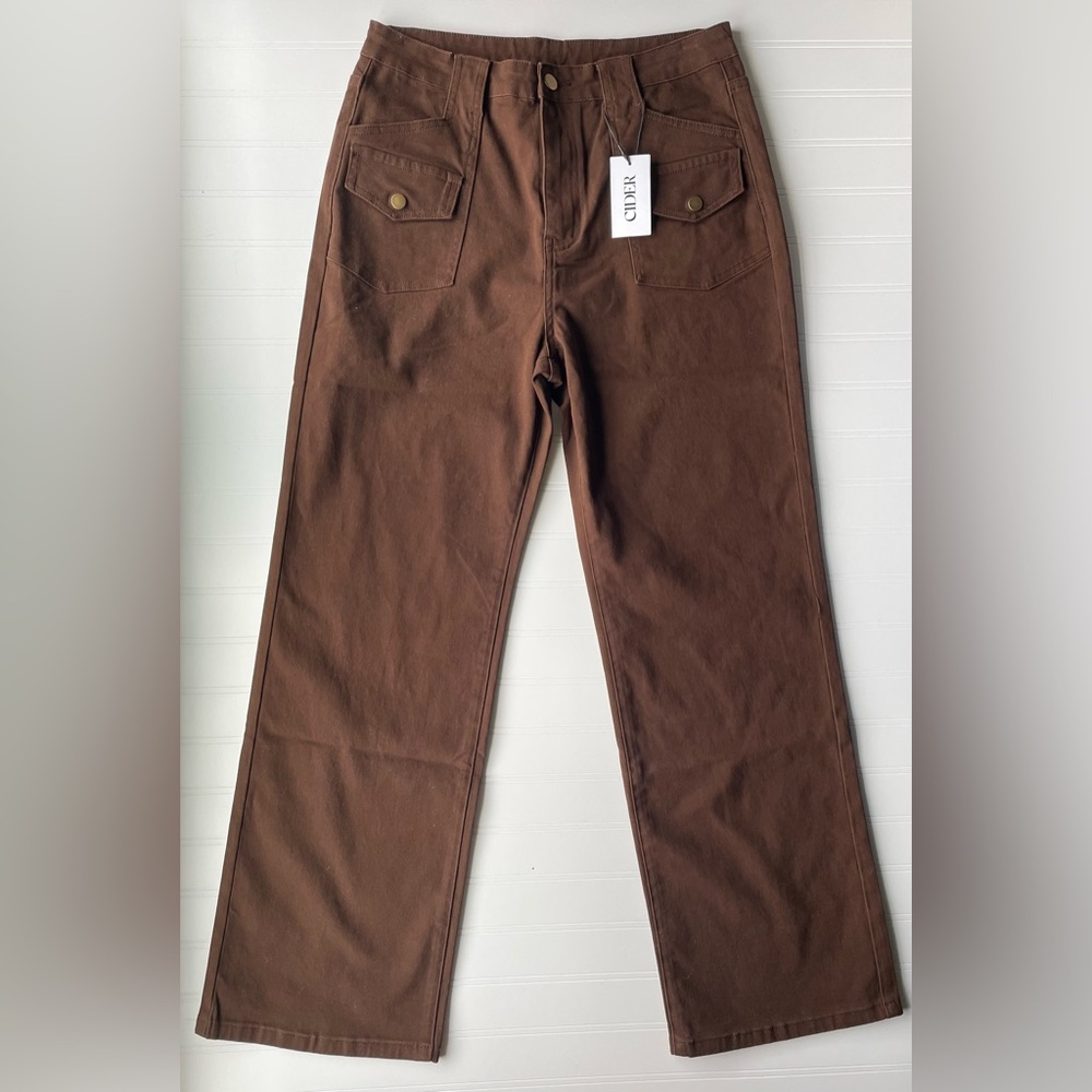 Cider Straight Leg Brown Jeans
